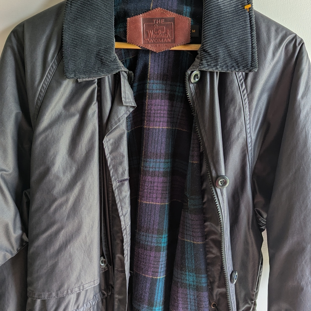 Vintage Women's Woolrich Purple Trench Coat  Size Medium - Picture 3 of 7